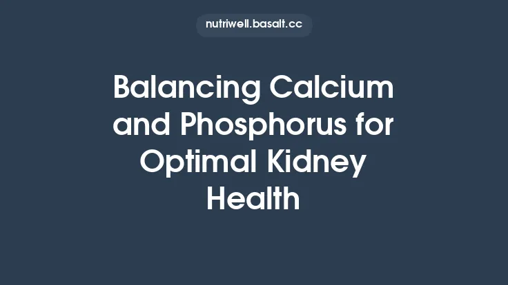Balancing Calcium and Phosphorus for Optimal Kidney Health Thumbnail