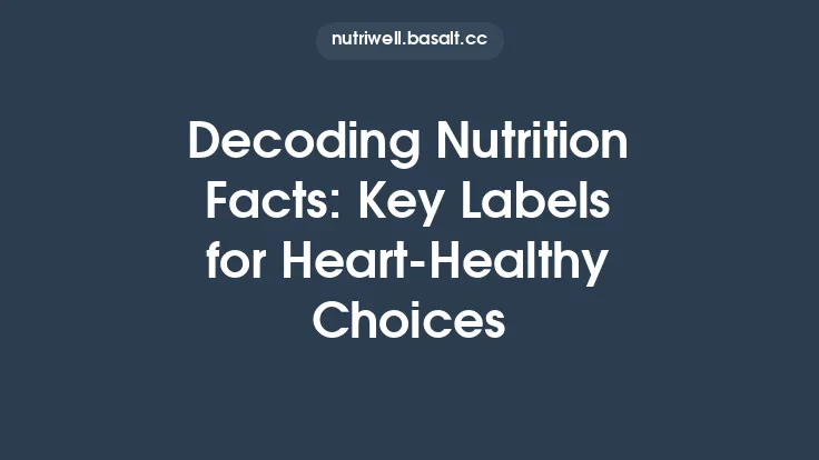 Decoding Nutrition Facts: Key Labels for Heart‑Healthy Choices Thumbnail