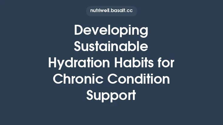 Developing Sustainable Hydration Habits for Chronic Condition Support Thumbnail