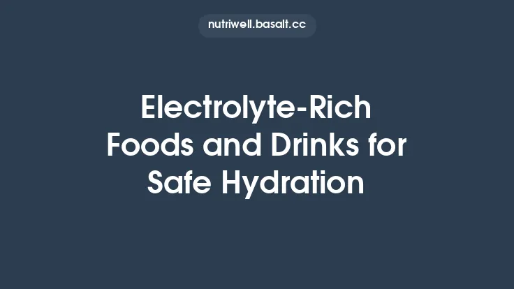 Electrolyte‑Rich Foods and Drinks for Safe Hydration Thumbnail