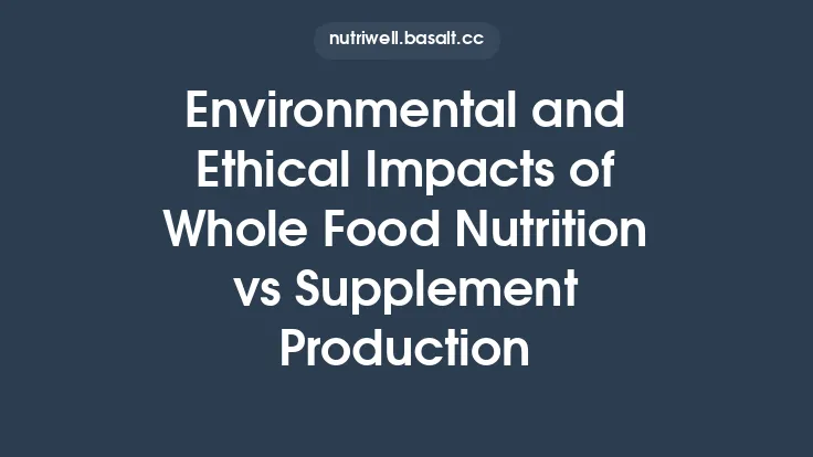 Environmental and Ethical Impacts of Whole Food Nutrition vs Supplement Production Thumbnail