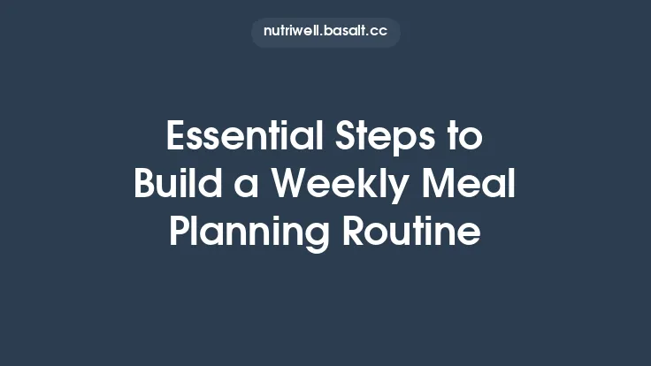 Essential Steps to Build a Weekly Meal Planning Routine Thumbnail