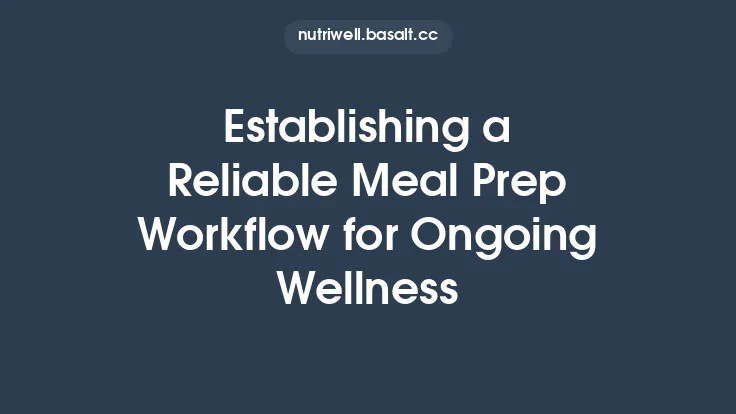Establishing a Reliable Meal Prep Workflow for Ongoing Wellness Thumbnail