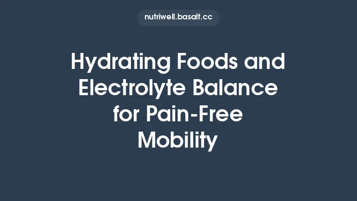 Hydrating Foods and Electrolyte Balance for Pain‑Free Mobility Thumbnail