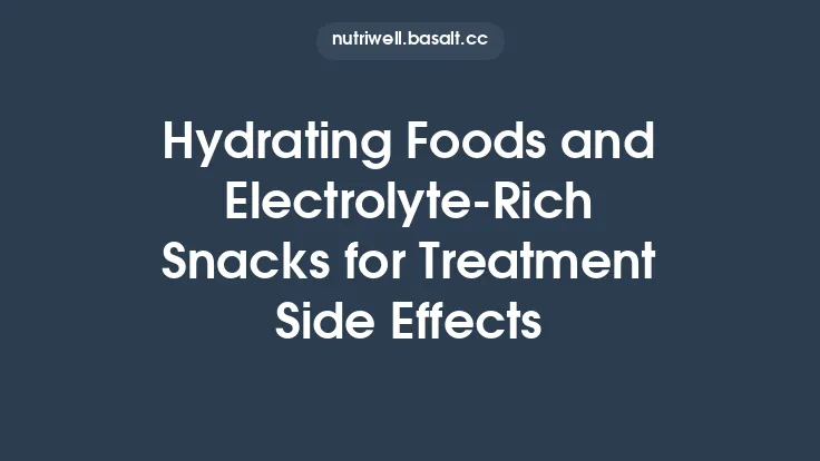 Hydrating Foods and Electrolyte-Rich Snacks for Treatment Side Effects Thumbnail