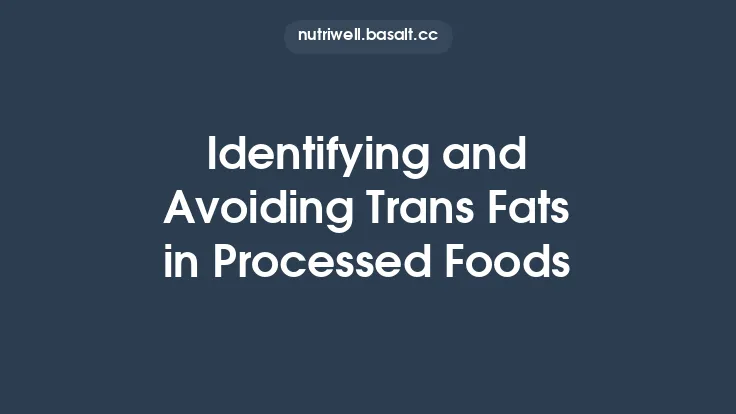 Identifying and Avoiding Trans Fats in Processed Foods Thumbnail