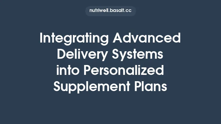 Integrating Advanced Delivery Systems into Personalized Supplement Plans Thumbnail