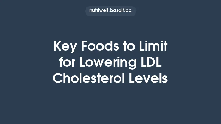 Key Foods to Limit for Lowering LDL Cholesterol Levels Thumbnail
