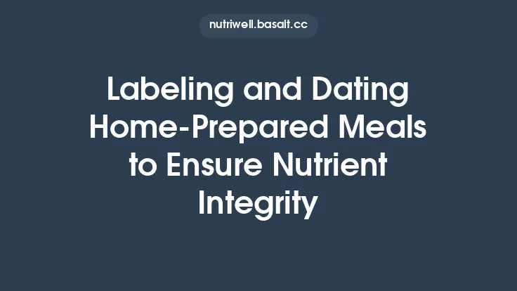 Labeling and Dating Home‑Prepared Meals to Ensure Nutrient Integrity Thumbnail