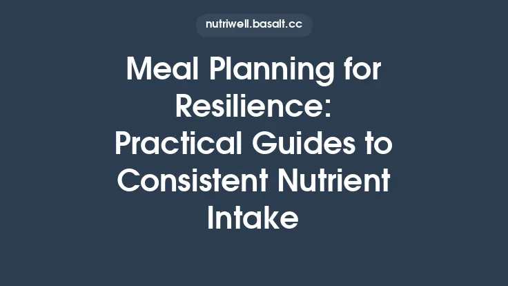 Meal Planning for Resilience: Practical Guides to Consistent Nutrient Intake Thumbnail