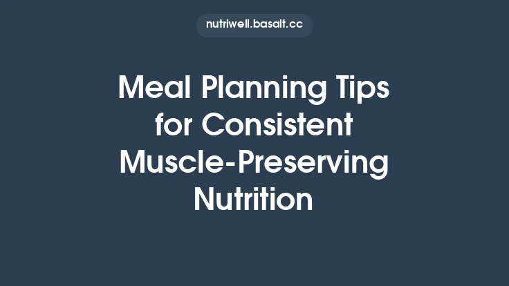Meal Planning Tips for Consistent Muscle‑Preserving Nutrition Thumbnail