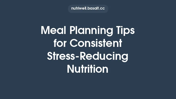 Meal Planning Tips for Consistent Stress‑Reducing Nutrition Thumbnail
