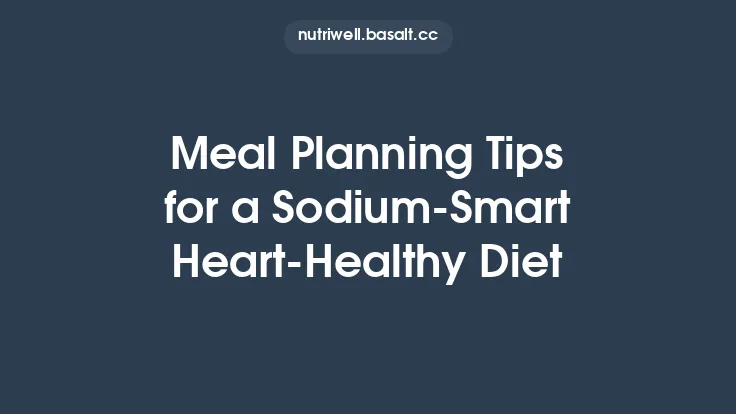 Meal Planning Tips for a Sodium‑Smart Heart‑Healthy Diet Thumbnail