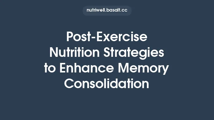 Post‑Exercise Nutrition Strategies to Enhance Memory Consolidation Thumbnail