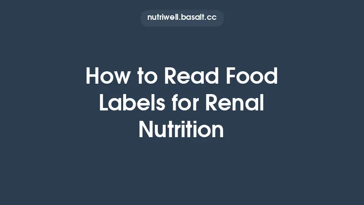 How to Read Food Labels for Renal Nutrition Thumbnail