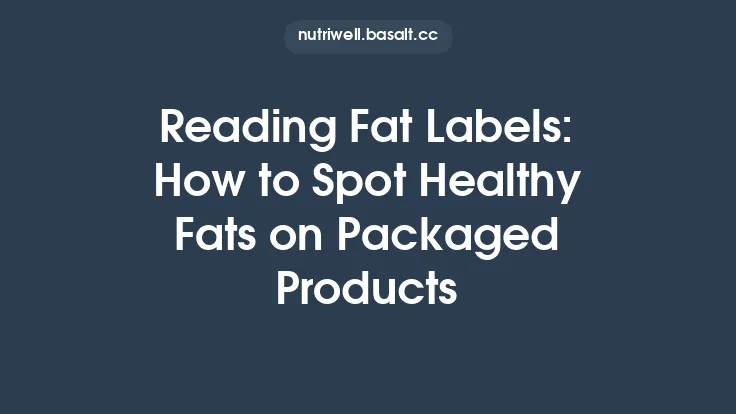 Reading Fat Labels: How to Spot Healthy Fats on Packaged Products Thumbnail