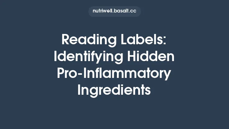 Reading Labels: Identifying Hidden Pro‑Inflammatory Ingredients Thumbnail