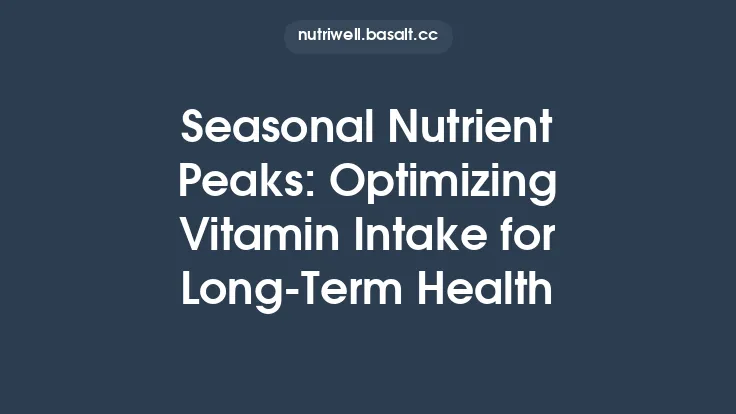 Seasonal Nutrient Peaks: Optimizing Vitamin Intake for Long‑Term Health Thumbnail