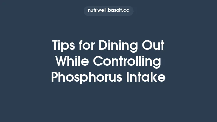 Tips for Dining Out While Controlling Phosphorus Intake Thumbnail