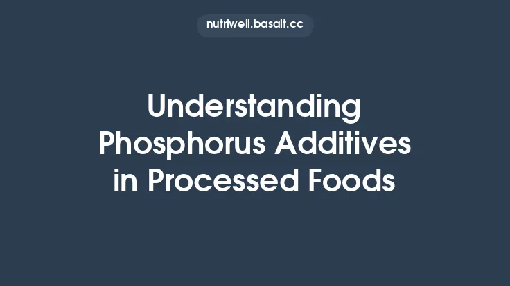 Understanding Phosphorus Additives in Processed Foods Thumbnail