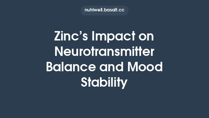 Zinc’s Impact on Neurotransmitter Balance and Mood Stability Thumbnail